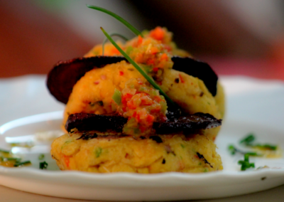 West African spicy kebab with pearl millet