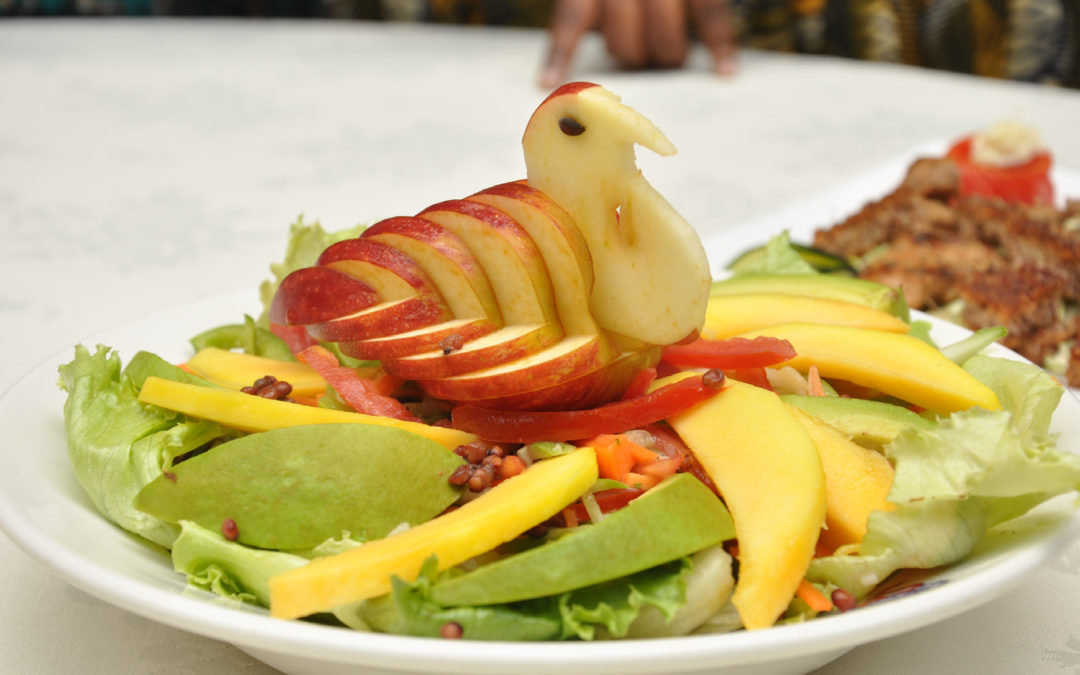 Garden sorghum salad
