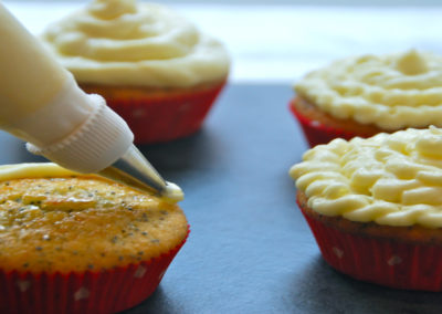 Millet cream tartlets