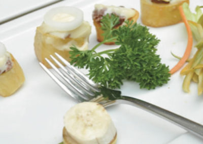 Irish potatoes with millet, sorghum & cheese