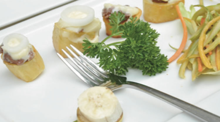 Irish potatoes with millet, sorghum & cheese