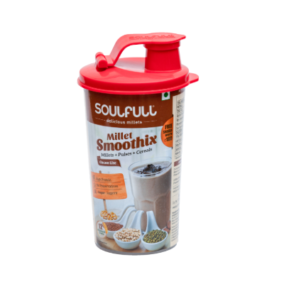 Soulfull's Millet Smoothix shaker. Sachets start at Rs 60
