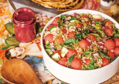 Watermelon-Sorghum Salad with Blackberry Vinaigrette