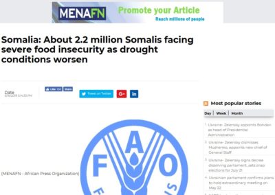 Somalia: About 2.2 million Somalis facing severe food insecurity as drought conditions worsen