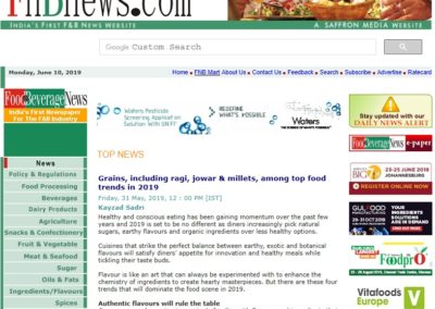 Grains, including ragi, jowar & millets, among top food trends in 2019