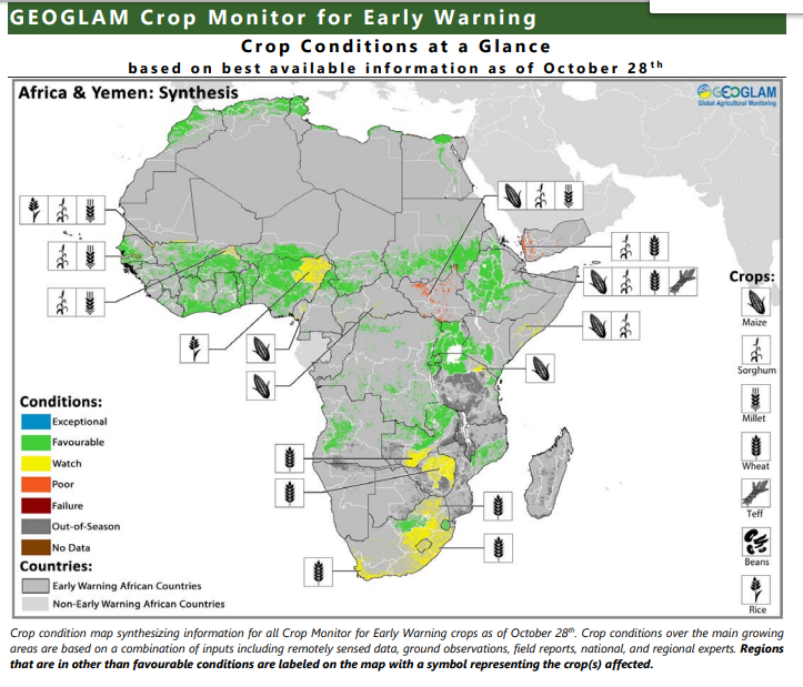 Crop Monitor for Early Warning | November 2019