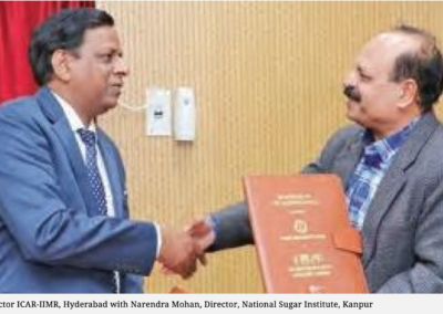IIMR Hyderabad signs MoU with NSR to produce fuel from millets