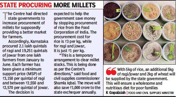 In Karnataka, ragi and jowar to replace rice under Anna Bhagya