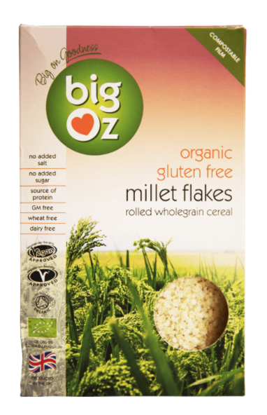 Organic Gluten Free Millet Flakes by Big Oz