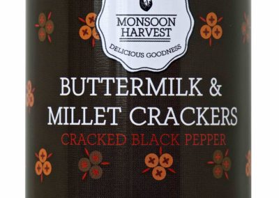 Butter Milk  & Millet Crackers, Pepper by Moonsoon Harvest