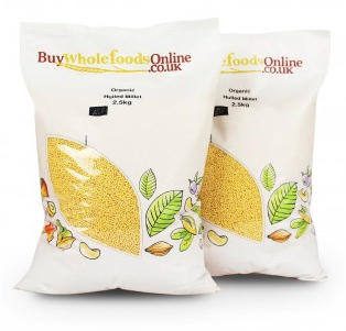 Organic Hulled Millet by buywholefoodsonline.co.uk
