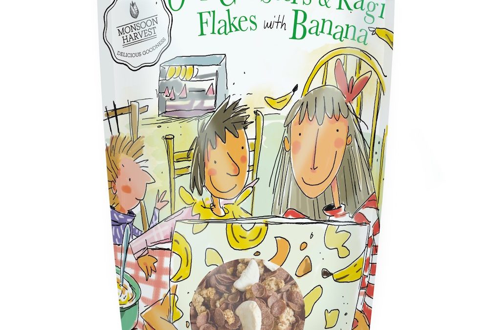 Ragi Flakes with Banana by Moonsoon Harvest