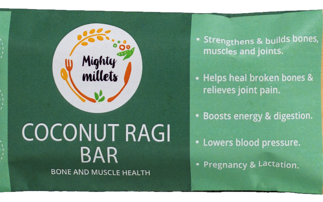 Coconut Ragi Bar by Mighty Millets