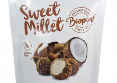 Extruded Millet Ball Covered with Milk Chocolate and Coconut