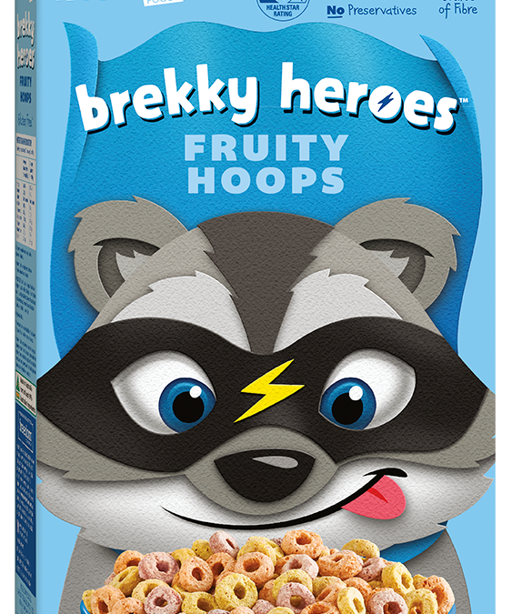 Brekky Heroes Fruity Hoops by Freedom Foods Pty Ltd