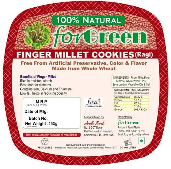 Finger Millet Cookies by Joule Foods