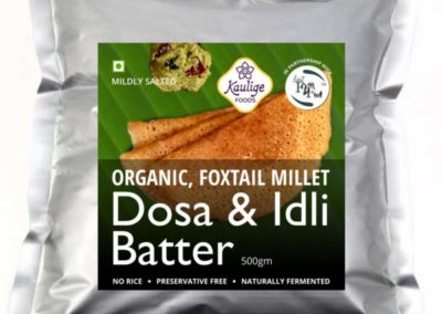 Foxtail Millet Dosa and Idli Batter by Kaulige
