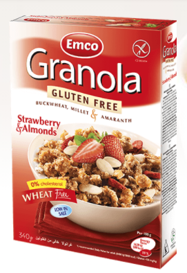 Gluten Free Granola Strawberry and Almonds by EMCO