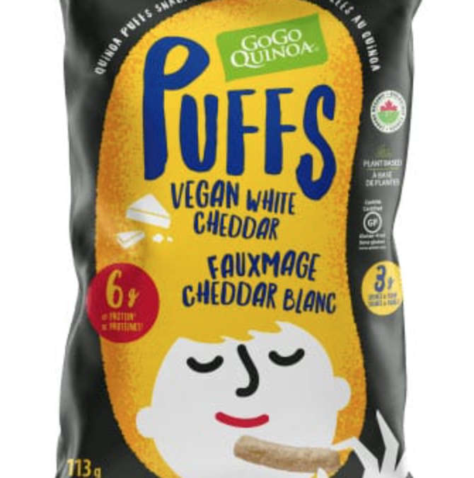 Vegan White Cheddar Puffs by Gogo Quinoa