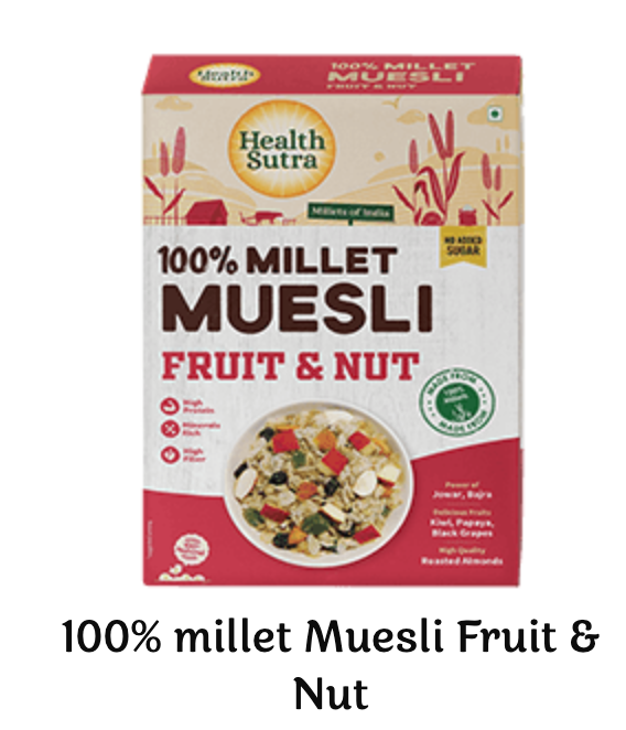 100% Millet Museli Fruit and Nuts by Health Sutra, Fountainhead Foods