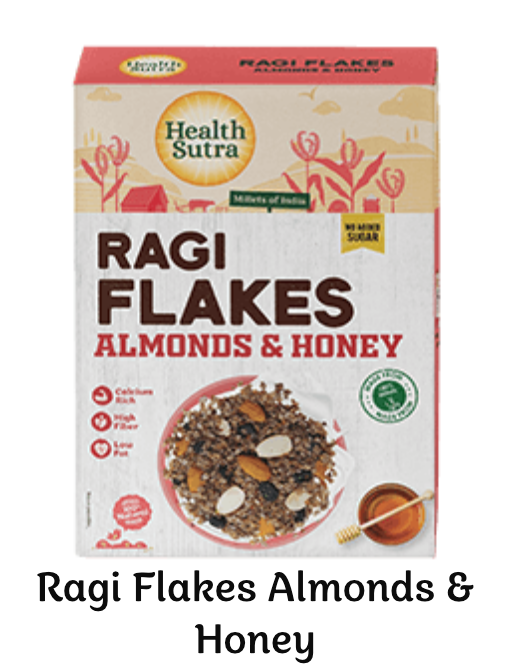 Ragi Flakes Almond Honey by Health Sutra, Fountainhead Foods