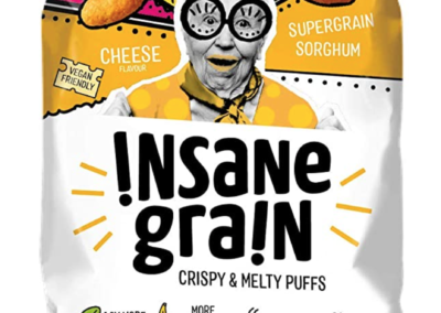 Cheese Flavour Sorghum Supergrain Puffs by Insane Grain
