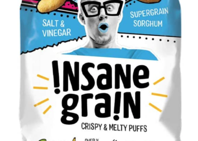 Salt & Vinegar Sorghum Supergrain Puffs by Insane Grain