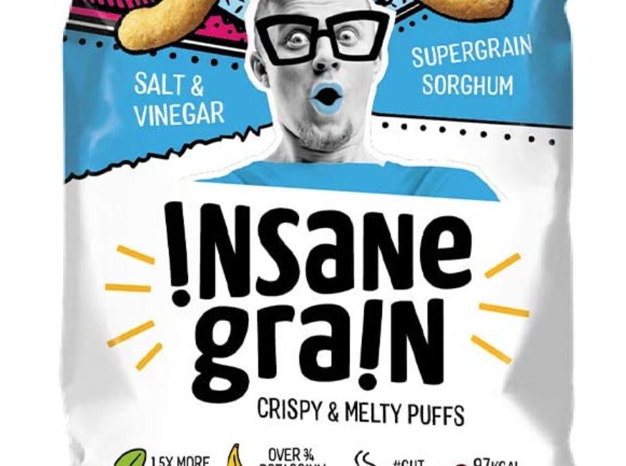 Salt & Vinegar Sorghum Supergrain Puffs by Insane Grain