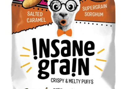 Salted Caramel Sorghum Supergrain Puffs by Insane Grain