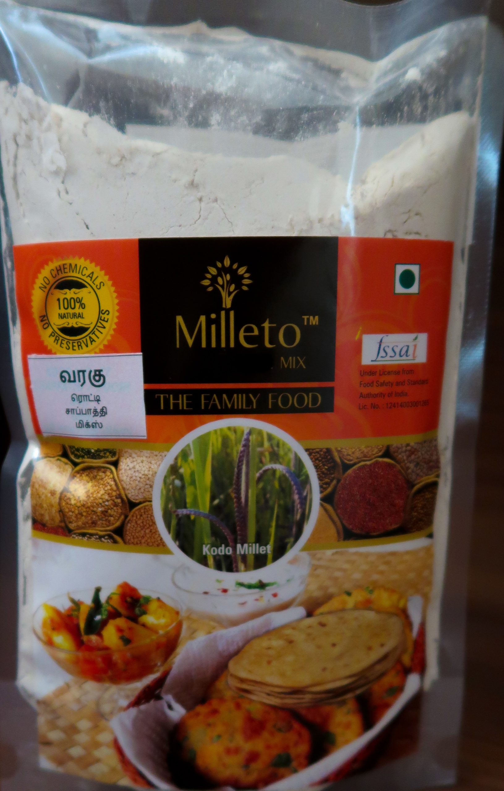 Kodo Millet Chapati Mix by Milleto, Adhisurya Foods