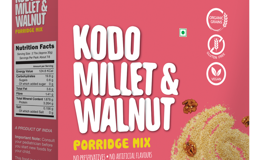 Kodo Millet Walnut Porridge Mix by Early Foods