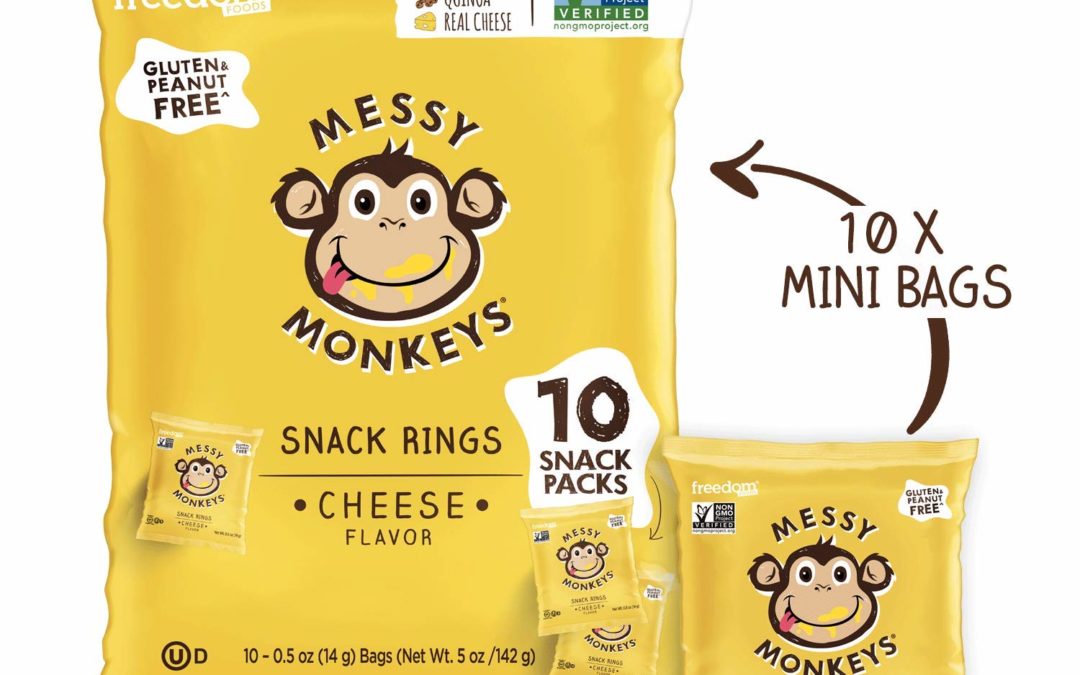 Messy Monkeys Cheese Snack Rings by Freedom Foods Pty Ltd