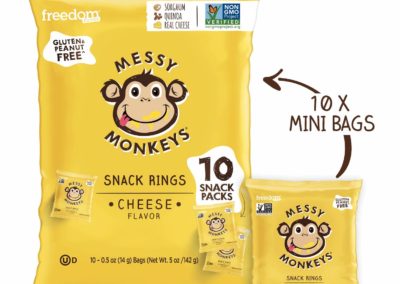 Messy Monkeys Cheese Snack Rings by Freedom Foods Pty Ltd