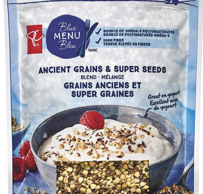 Ancient Grains and Super Seed by President’s Choice Blue Menu Bleu