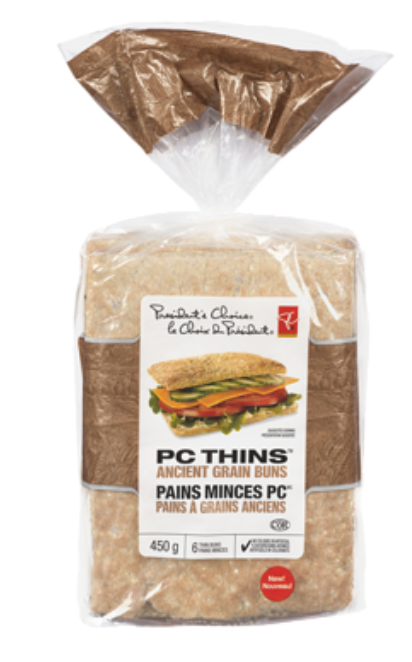 PC Thins Ancient Grain Buns by Presidents Choice