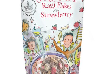 Ragi Flakes Strawberry by Monsoon Harvest