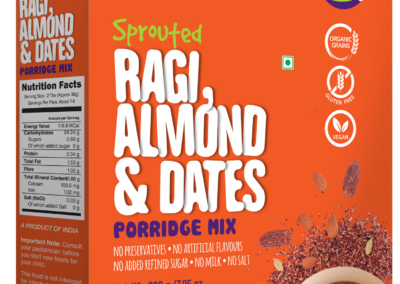 Sprouted Ragi Almond Date Porridge Mix by Early Foods