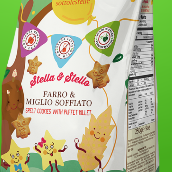 Stella & Stello Spelled Biscuits With Puffed Millet by Sottolestelle