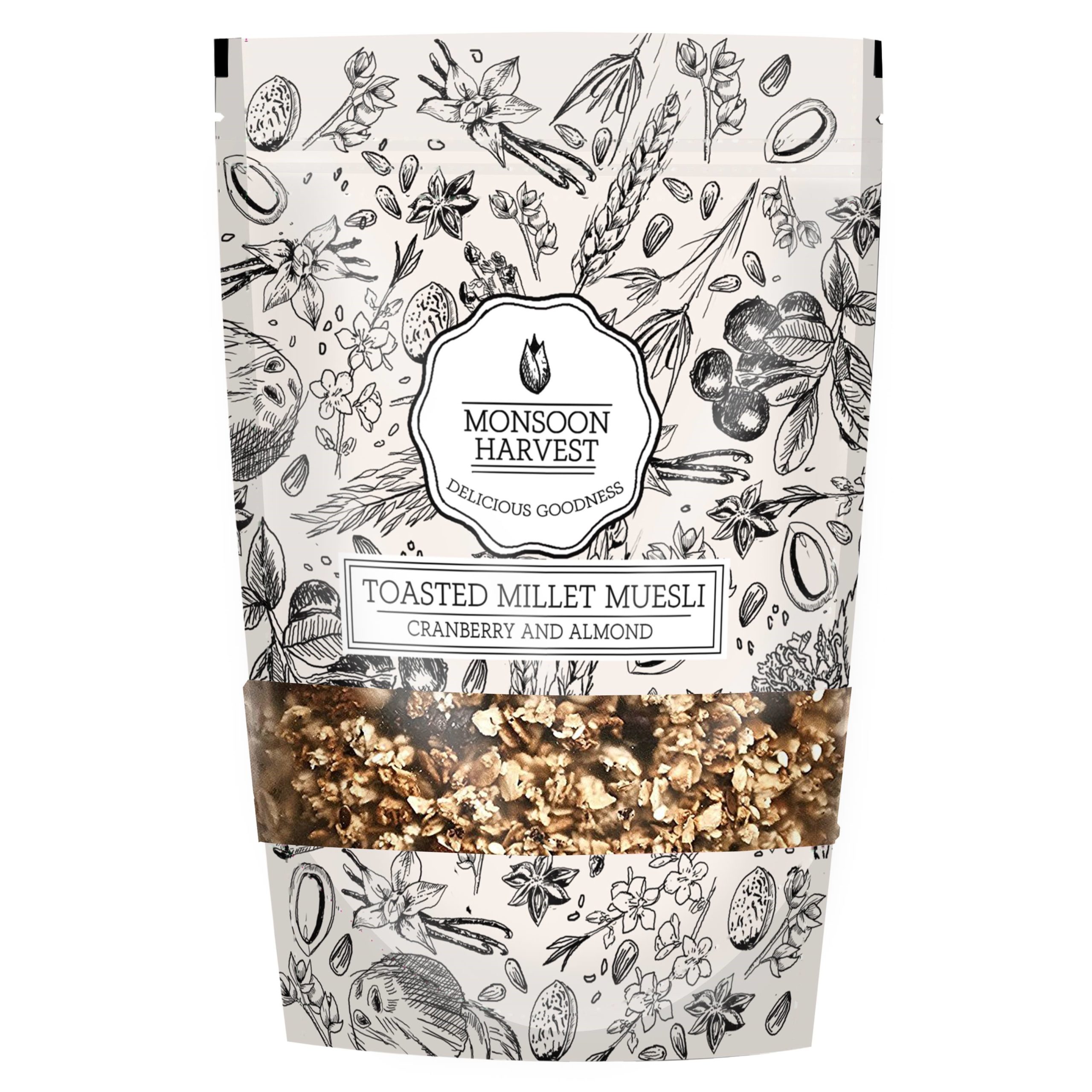 Toasted Millet Museli Cranberry by Monsoon Harvest