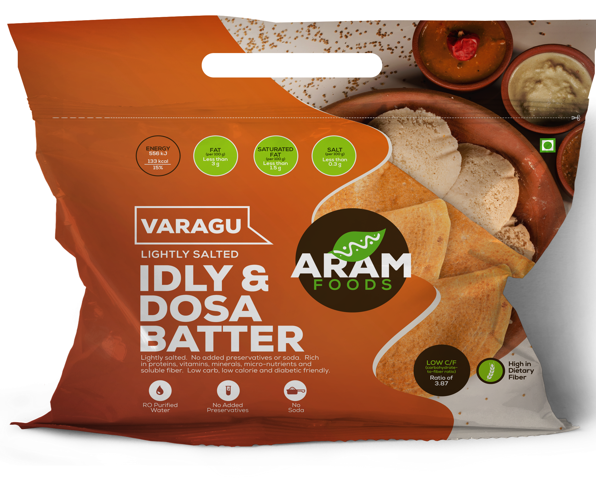 Varagu Idly and Dosa Batter by Aram Foods
