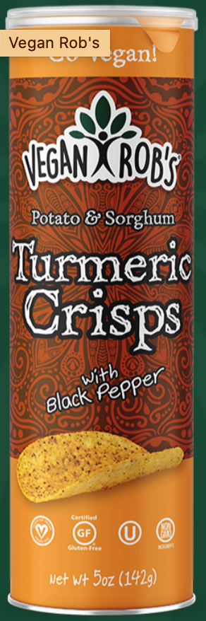 Sorghum Turmeric Crisps by Vegan Rob’s