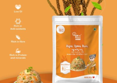 Bajra (Pearl Millet) Upma Rava by Eat Millet, Coastal Foods