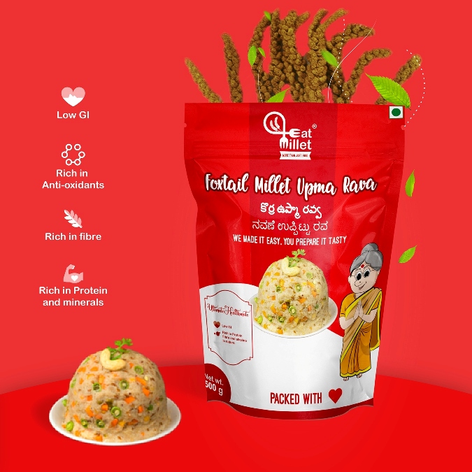 Foxtail Millet Upma Rava by Eat Millet, Coastal Foods
