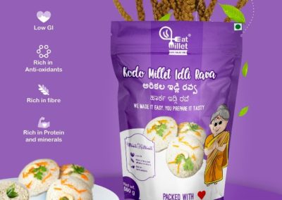 Kodo Millet Idly Rava by Eat Millets, Coastal Foods