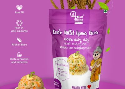Kodo Millet Idly Upma by Eat Millet, Coastal Foods
