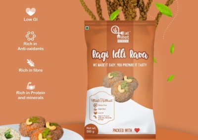 Ragi Idly Rava by Eat Millet, Coastal Foods