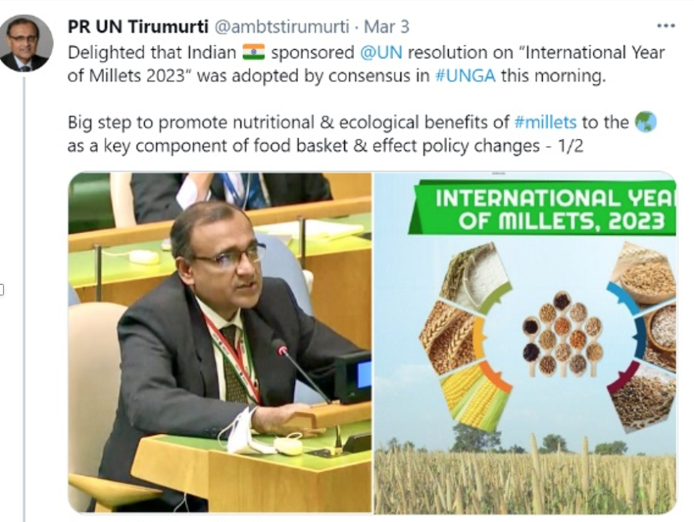 International Year of Millets 2023 Smart Food